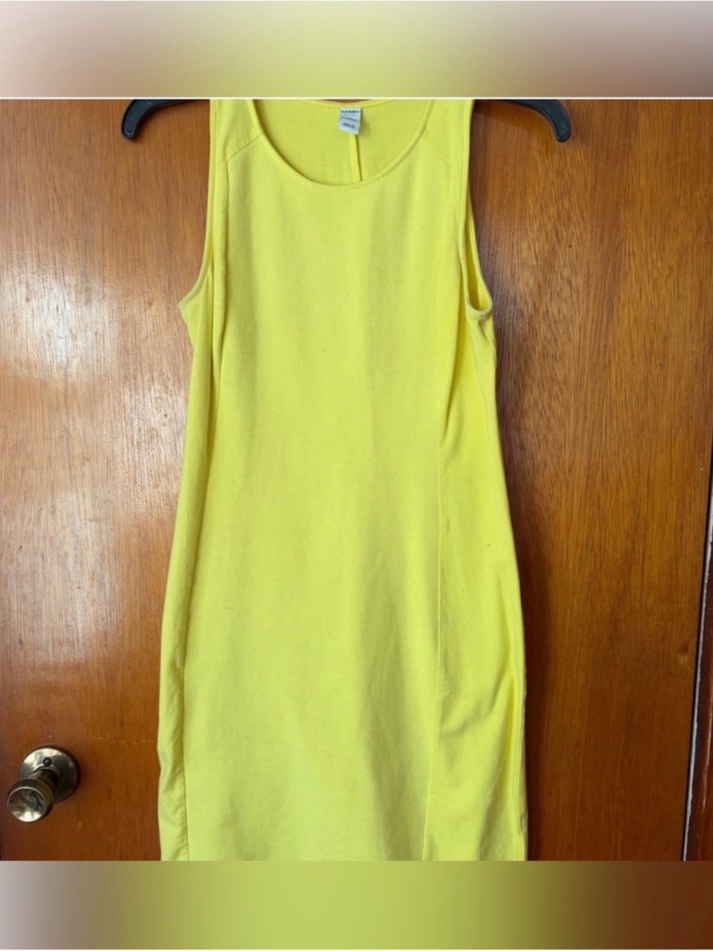 Bright Yellow Sleeveless Shift Dress